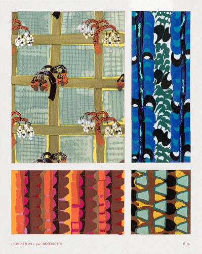 Plakat 40x50cm Kwiaty Art Deco v.19, Bénédictus Vintage do Salonu na Arena.pl