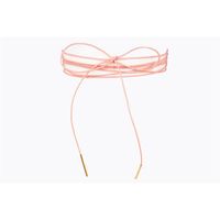 naszyjnik choker delikatny - różowy n526r