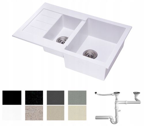 ZLEW ZLEWOZMYWAK GRANIT 8 kolorów 76x48 + SYFON na Arena.pl