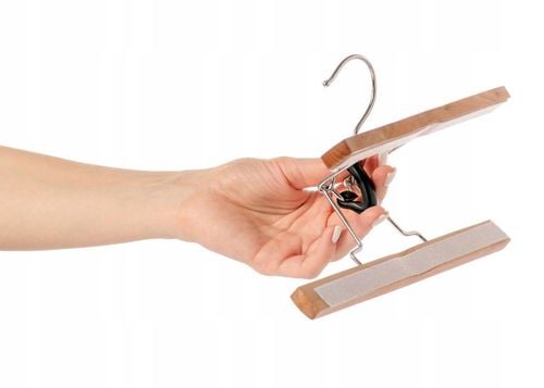 WIESZAK WIESZAKI NA SPODNIE SPÓDNICE DO SZAFY DREWNIANY KOMPLET x10 na Arena.pl