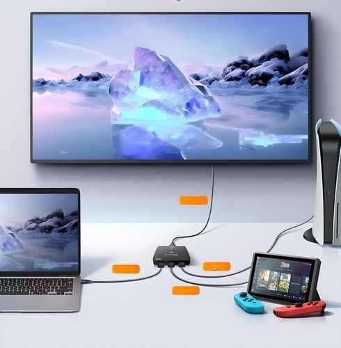 PRZEŁĄCZNIK HDMI 2.0b 3x1 SWITCH ROZDZIELACZ 3 WEJŚCIA 4K 60Hz HDR na Arena.pl