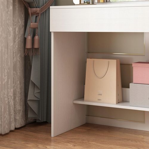 TOALETKA KOSMETYCZNA MAKIJAŻU WIZAŻU Z LUSTREM LED NOWOCZESNA LOFT GLAMOUR na Arena.pl