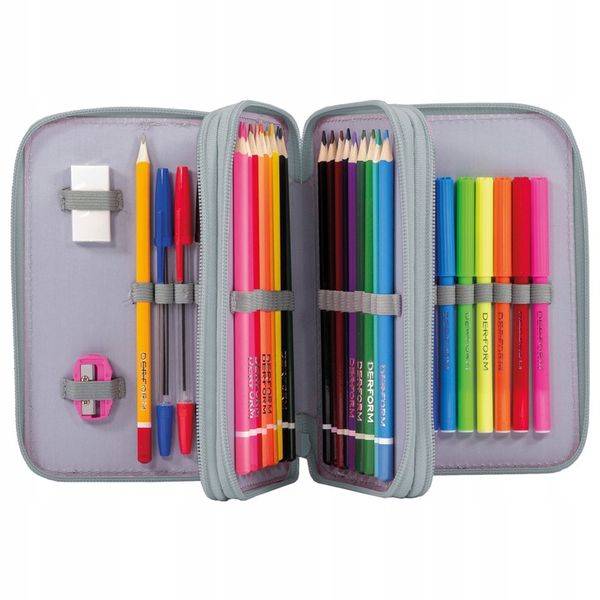 PIÓRNIK TRZYKOMOROWY Z WYPOSAŻENIEM DLA DZIEWCZYNY BACKUP TĘCZOWE KOLORY zdjęcie 3