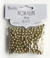 koraliki 5 mm 40 g złote  8046