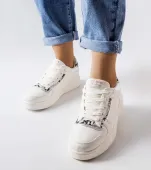 Białe trampki damskie sneakersy z eko skóry Nelma 39
