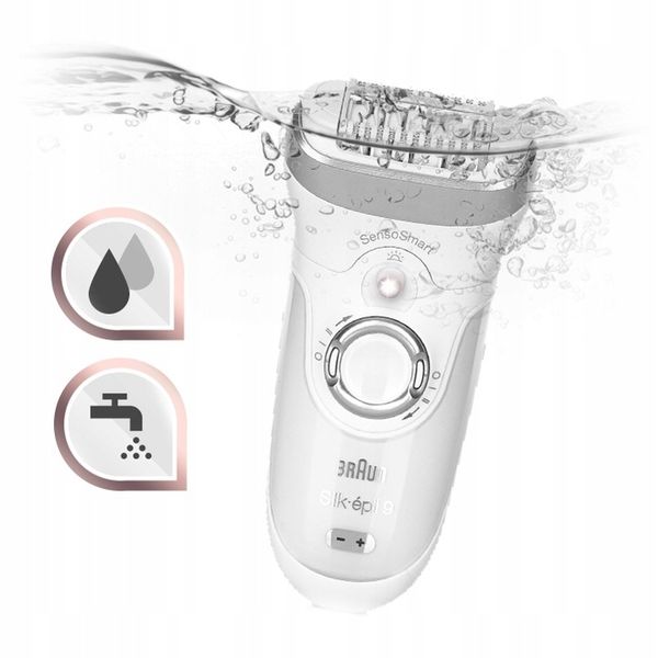 DEPILATOR BRAUN Silk-epil 9 SENSOSMART Wet&Dry + GOLARKA - LIMITED EDITION zdjęcie 10