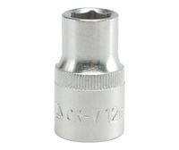 nasadka krótka 6-kątna chromowana 1/2'' 12mm - yt-1205