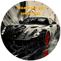 Opłatek na tort Urodziny Porsche Samochód Auto Logo Fura Bryka 18 30 40 50