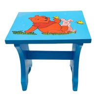 Krzesełko Dla Dzieci Drewniane Ręcznie Malowane – Kolorowy Stołek