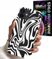 ETUI DO IPHONE 12 - ABSTRAKCJA ZEBRA MODNE WZORY DLA KOBIET +SZKŁO
