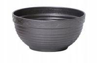 Doniczka Misa DMS05 | Grafit, Kształt Okrągły, Wymiary 22.5x10.2 cm, Kolor Grafit, Prosperplast