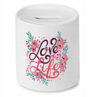 Skarbonka Dla Dziewczyny Love Of My Life Prezent Z Nadrukiem Ze Zdjęciem