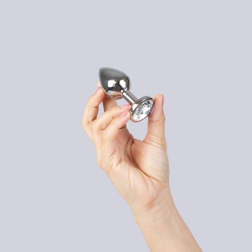 clear crystal jewelled metal butt plug na Arena.pl
