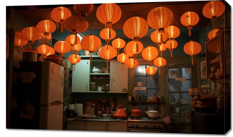 Obraz 100x60cm W Blasku Lampionów zdjęcie 1