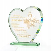 Statuetka serce  Pamiątka Komunii Świętej GRAWER prezent