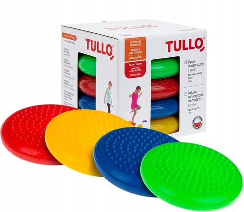 TULLO DYSKI SENSORYCZNE DO MASAŻU ĆWICZEŃ 4 SZT. na Arena.pl