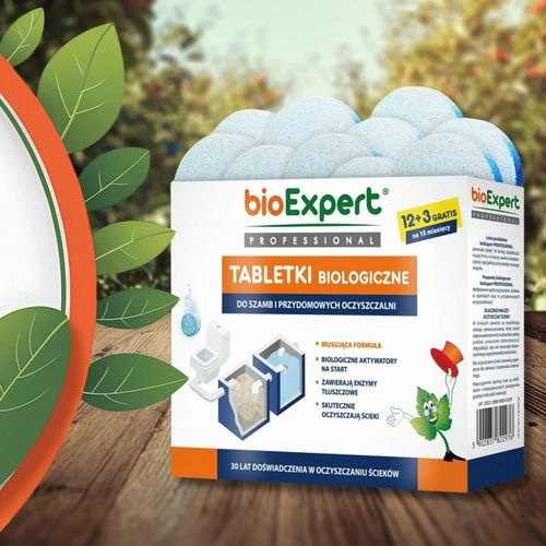 Bakterie do szamba na ROK Tabletki do oczyszczalni 12+3szt GRATIS na Arena.pl