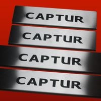 Listwa progowa RENAULT CAPTUR Stal nierdzewna 304 mat z czarnymi literami