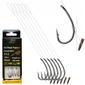 Haczyki Method Feeder na przyponie ze stoperem r12