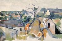Plakat 60x40cm Rooftops, Paul Cezanne Vintage do Salonu