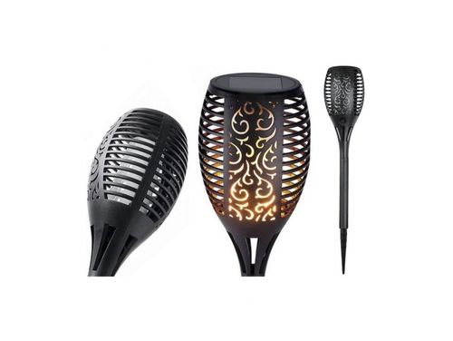 Lampa ogrodowa pochodnia solarna jak płomień ogień na Arena.pl