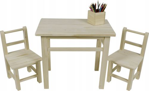 ZESTAW STÓŁ STOLIK BIURKO KRZESŁA KRZESEŁKA DLA DZIECI Z DREWNA DO POKOJU na Arena.pl