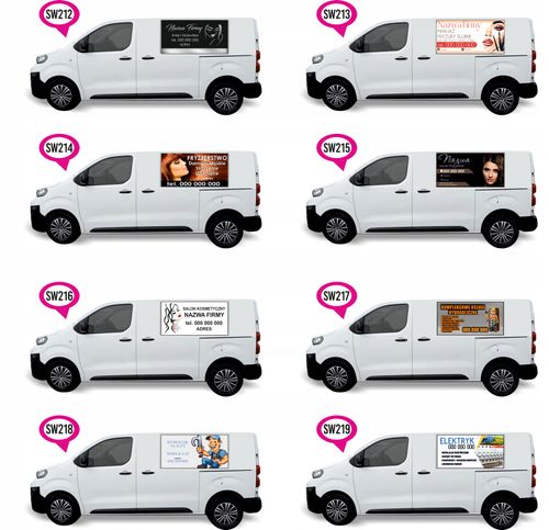 Naklejka Folia na samochód auto reklamowa dużo wzorów SPRZEDAŻ MASZYN na Arena.pl