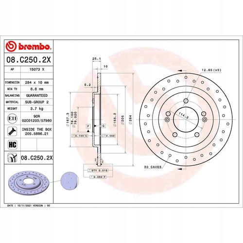 TARCZA HAM TYL 284X10 P XTRA BREMBO na Arena.pl