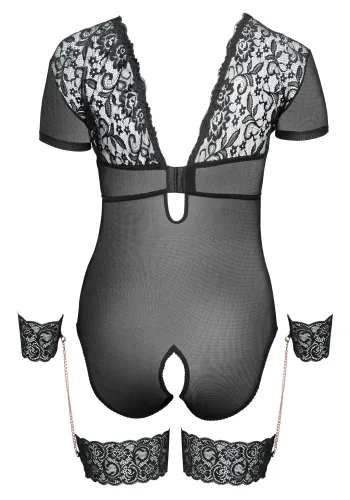 cottelli bondage body siateczkowe koronka mankiety xl czarne na Arena.pl