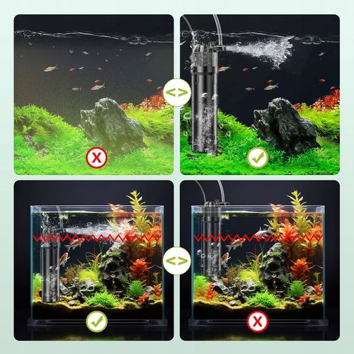 5W1 FILTR WEWNĘTRZNY Z LAMPĄ UV 800L/H DO AKWARIUM 100-300L Z UVC na Arena.pl