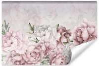 Fototapeta Do Sypialni KWIATY Peonie Liście Styl Boho 400cm x 280cm