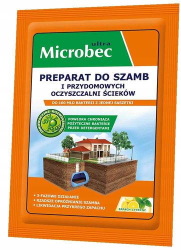 bros - microbec ultra 25g zapach cytryny - preparat do szamb - 1 szt. na Arena.pl
