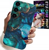 ETUI DO SAMSUNG GALAXY A34 5G - NIEBIESKO ZIELONY MARMUREK PLECKI WZORY