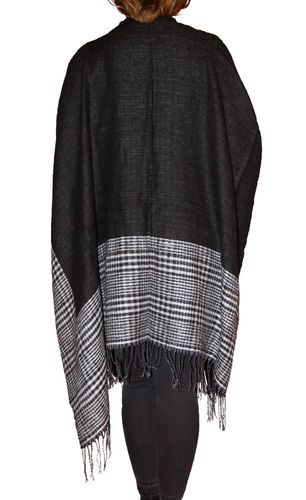DWUSTRONNE PONCHO / PONCZO W KRATĘ na Arena.pl