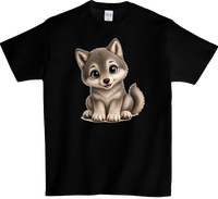 Koszulka T-shirt dla dzieci - Zwierzęta - Wilczek - Dodaj imię jeśli chcesz
