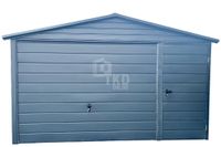 Garaż blaszany 4x6m Brama uchylna drzwi antracyt rynny dwuspad TKD257