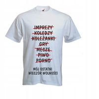 śmieszna KOSZULKA t-shirt na wieczór KAWALERSKI