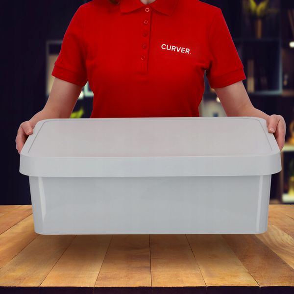 Curver Pojemnik Pudełko Z Pokrywką 45 L Szary zdjęcie 4