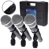 Mikrofon dynamiczny wokalny the t.bone MB 60 Włącznik Uchwyt 3 szt ZESTAW