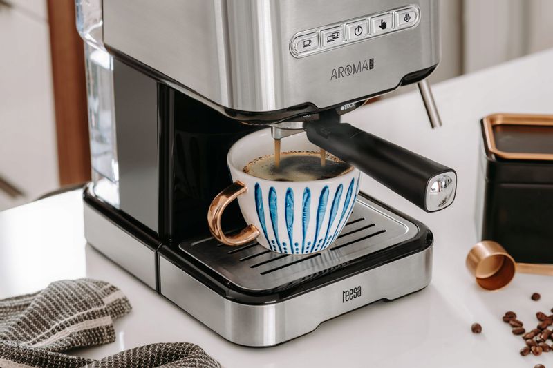 Kolbowy Ekspres Ciśnieniowy Teesa Aroma 450 850 W Srebrny/Szary zdjęcie 6