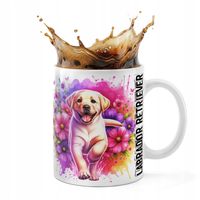 KUBEK CERAMICZNY 330ML DRUK - PIES PSY PIESEK RASA LABRADOR RETRIEVER