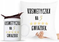 Zestaw Poduszka + Kubek Kosmetyczki Makijażystki Z Nadrukiem Ze Zdjęciem