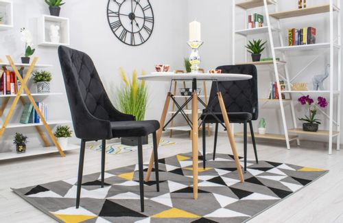 Krzesło CAPRI - czarne x 4 na Arena.pl