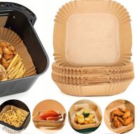 Papier do pieczenia FOREMKI DO AIR FRYER ZESTAW 100 SZT 20CM WKŁADY TACKI