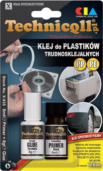 KLEJ DO PP PE PTFE 8G+8ML - TQ X-935 zdjęcie 1