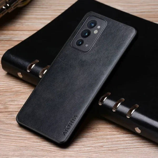 Etui AIORIA Vintage LEATHER do OnePlus 9RT czarny zdjęcie 1