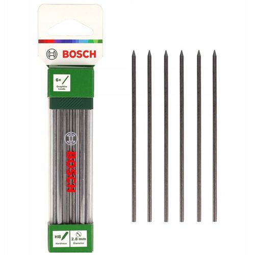 ZESTAW 6 RYSIKÓW WKŁADÓW GRAFITOWYCH HB 2,8 mm do ołówka znacznika BOSCH na Arena.pl