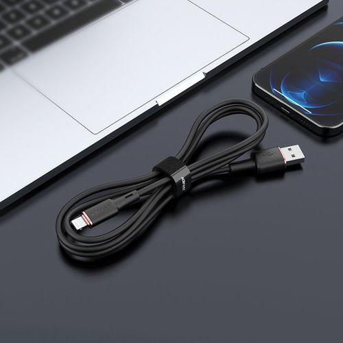 kabel przewód do iphone mfi usb - lightning 2.4a 1.2m czarny na Arena.pl