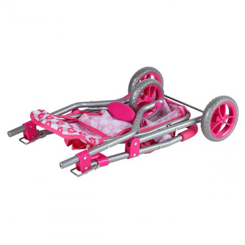 WOOPIE ROYAL Trójkołowa Spacerówka Wózek dla Lalek Serce Róż na Arena.pl