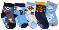 ABS Antypoślizgowe Skarpetki Chłopięce 5-PAR 1--0-6